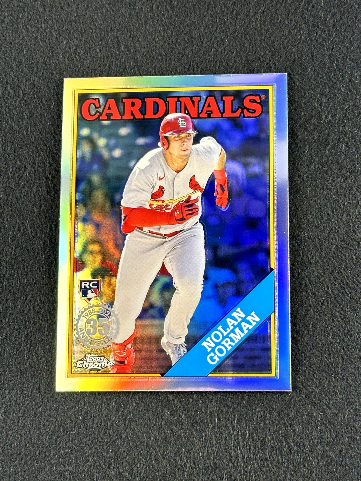 2023 Topps Chrome NOLAN GORMAN 1988 35th Anniversary RC #88BC-18 Cardinals