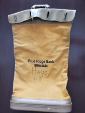 Vintage MMF Industries Blue Ridge Bank Bag Money Deposit Canvas Lockable