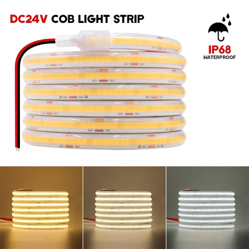 Striscia LED COB Luce IP68 Impermeabile 320LEDs/M Uniformi Luminose Bianco Strip - Foto 14 di 16