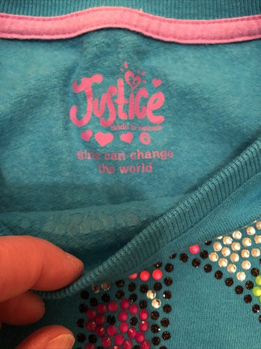 JUSTICE CROPPED SWEATSHIRT 6 GUC - Picture 3 of 6