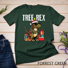 Kids Christmas Dinosaur Tree Rex Xmas Trex Toddler Boys Kid Youth Unisex T-shirt