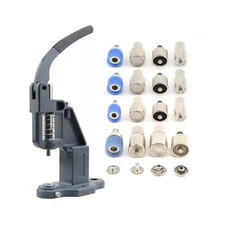 Snap Fastener Button Machine with Dies - Hand Press Machine for Metal Snap Fa...