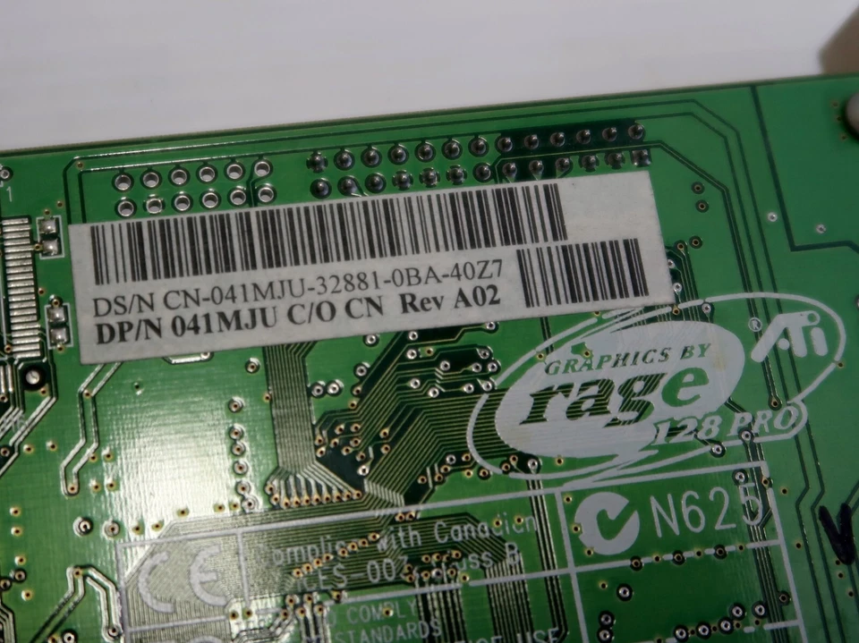 ATI Rage 128 PRO, 16MB SDR, 128 BIT, AGP 4x, Dell 041MJU, VIDEO CARD - WORKING! - Image 4 of 4