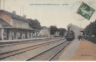 91-SAN60132-SAINT MICHEL SUR ORGE.La gare.Train