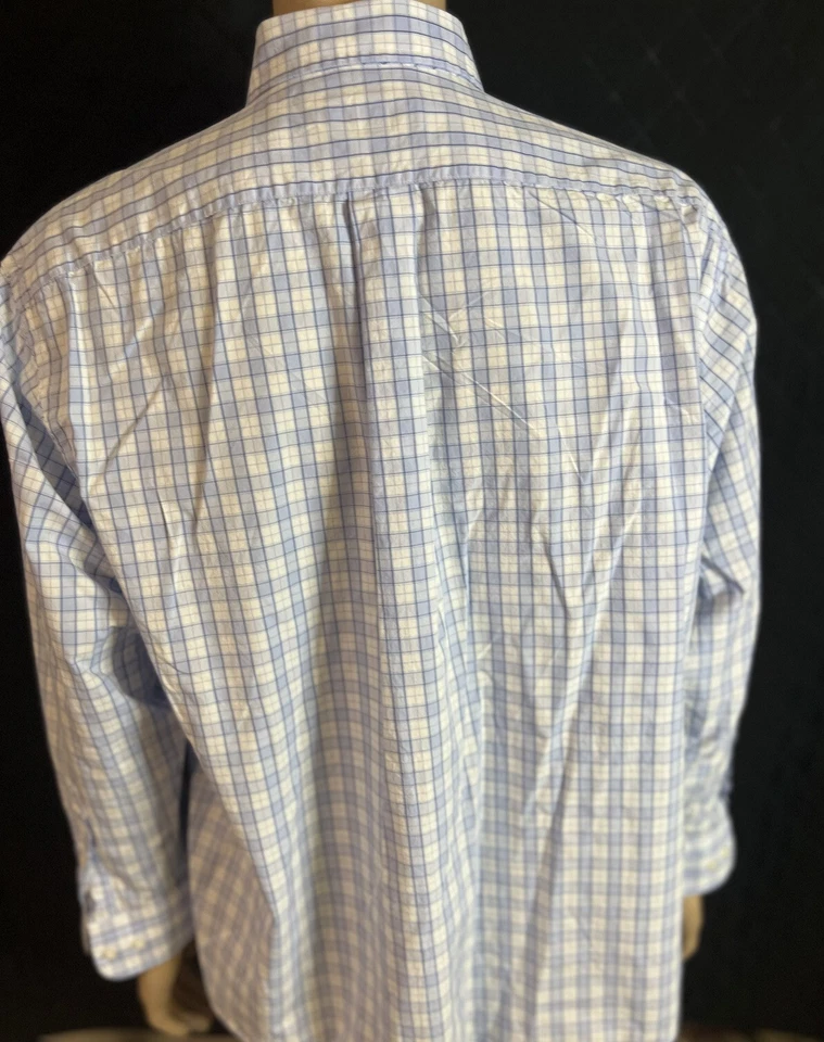 Camisa de vestir CLUB ROOM para hombre Performance azul con botones talla 18 34/35 Foto 2 de 4