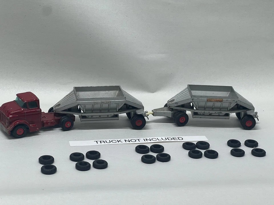 Caja de cerillas vintage Lesney King talla No. Tren tolva K-4 Fruehauf (solo neumáticos) Foto 2 de 3