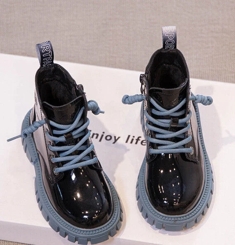 MäDchen Stiefeletten Kinder Stiefel Girl Ankle Boots Winterschuhe PU Leder*26-37 - Bild 10 von 26
