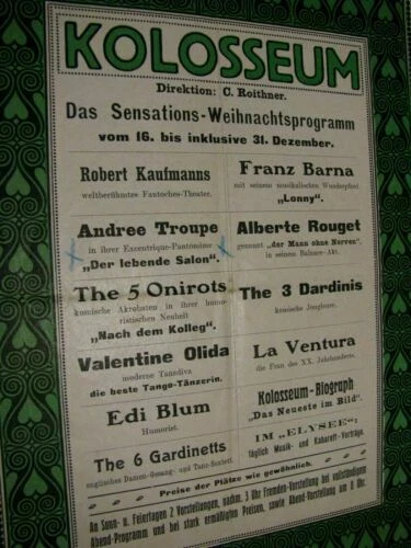 Theater-, - Oper- & - Konzert Zirkus-, Flugblätter & Flyer-Memorabilia