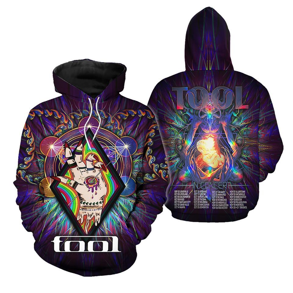 Tool Band In Concert 2023 Rock Music All Over Print Hoodie 3D Full Sizes XS-6XL