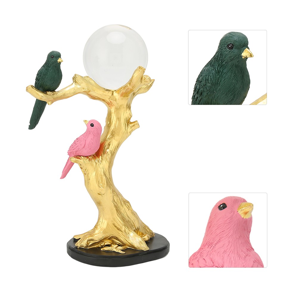 Branch Bird Figurine Magpie On Branch Lucky Jewelry Storage Resin