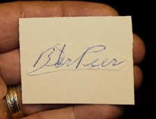 Obscure Herbert "Bert" Peer 1 Game 1939-40 Detroit Red Wings dec 92 Autograph 