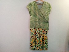Italian Vintage Striped Sleeveless Dress Size M - Very Good Condition