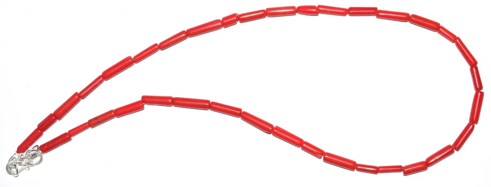 925 Argento Fine Corallo Rosso Gemma 4-13 MM Rotondo Perline 14 " Collana RT-73 - Immagine 2 di 4