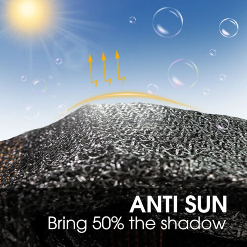 Black Shade Cloth 3 Pin Mesh Tarp with Grommets Garden Sunblock Shade Anti-UV - Picture 3 of 47