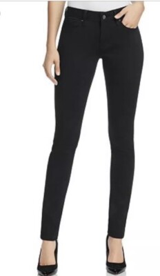 NWT  Mavi Alexa Mid Rise Skinny Jeans in Jet Black Size 25 $98