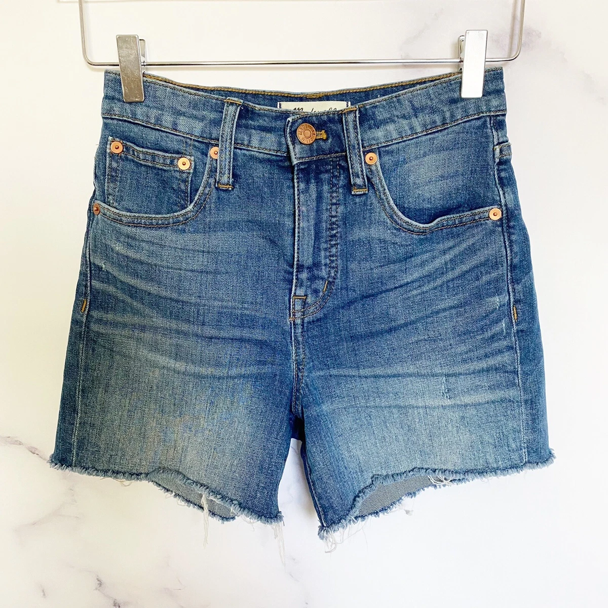 Madewell Shorts Womens 23 High Rise Denim Cutoffs Frayed Raw Hem