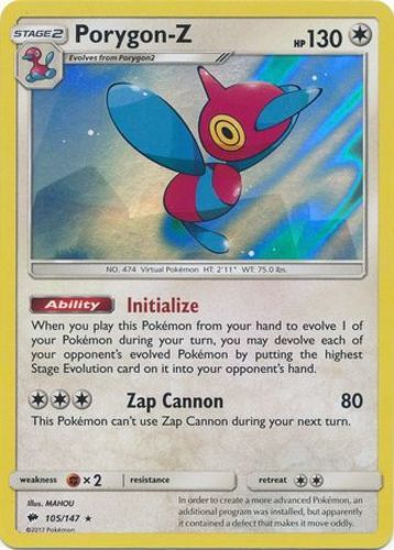 x1 Porygon-Z - 105/147 - Holo Rare Pokemon SM3 Burning Shadows M