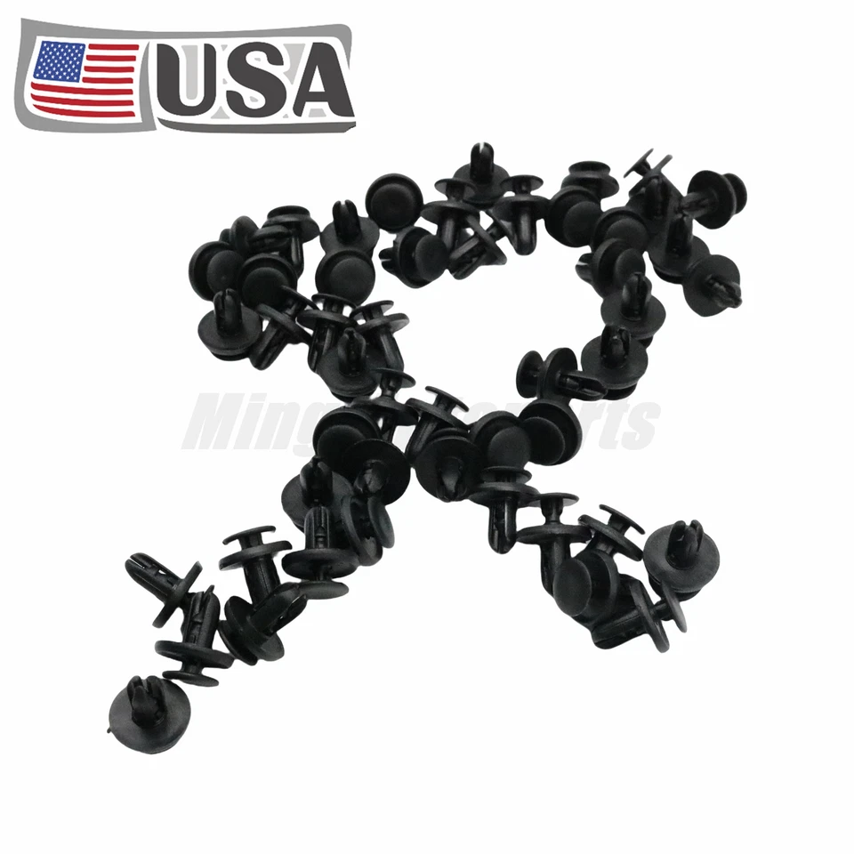 50Pcs Bumper Fender Liner Push Clips Fit 1997-2024 Mitsubishi 1998-2024 Subaru Foto 4 de 4