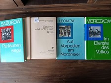 4x DDR Milit&auml;r Sowjetunion WW2 Tschuikow Saburow Leonow Konvolut mit 1. Auflage