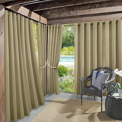 Sun Zero Marina Indoor/Outdoor UV Protectant 54W x 84L (Pack of 1), Khaki