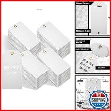 Thyle 500 Pcs Blank Plastic Shipping Tags 2" x 4" White