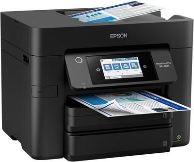 Epson Workforce Pro WF-4833 Wireless All-in-One Color Inkjet Printer, Black