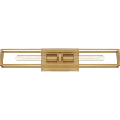 Quoizel LGN8624 Brass Leighton 2-Light 24"W Bath Bar - Picture 1 of 8