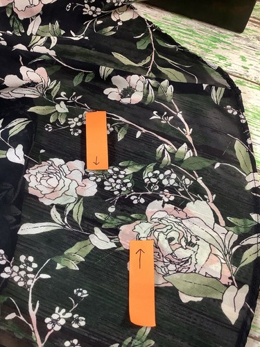 Top tunica donna Alfani nero floreale elasticizzato drammatico maniche lunghe taglia XXL - Foto 6 di 6