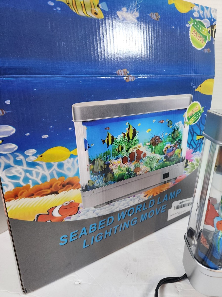 Vintage Seabed World Lamp Lighting Move Moving Fish Aquarium