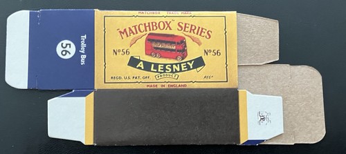 Matchbox #56 Trolly Bus 1961 Type C Repro Box - Bild 2 von 2
