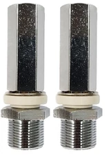 2 Lot Workman SM1F CB Antenna SO-239 to 3/8"x24 Thread Stud Mount Long Hex Nut