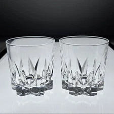 Cristal D'Arques Cheverny Crystal Old Fashioned Rock Glass Whiskey 3.5” Set Of 2