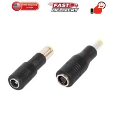 DC Power Plug Connectors - 8mm Male to 5.5mm x 2.1mm Female Adapter and 5.5mm...