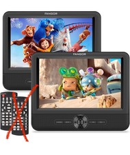 Fangor F-611 Black 7.5 LCD Dual Screen Portable DVD Player For Suv, Car Open Box