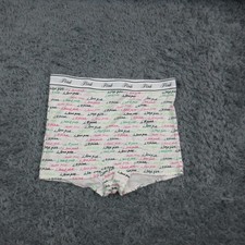 PINK Victoria's Secret Boyshorts Womens Medium White High Waist Underwear NWT