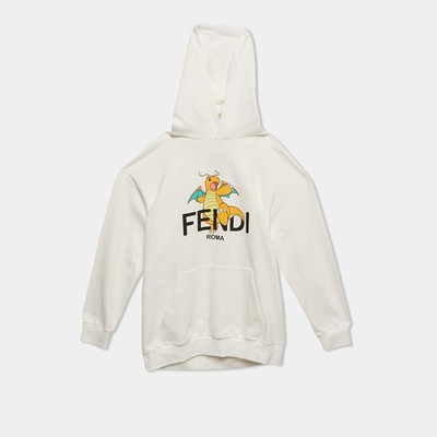 Fendi x FRGMT x Pokemon White Printed Cotton Hoodie 12 Yrs | eBay