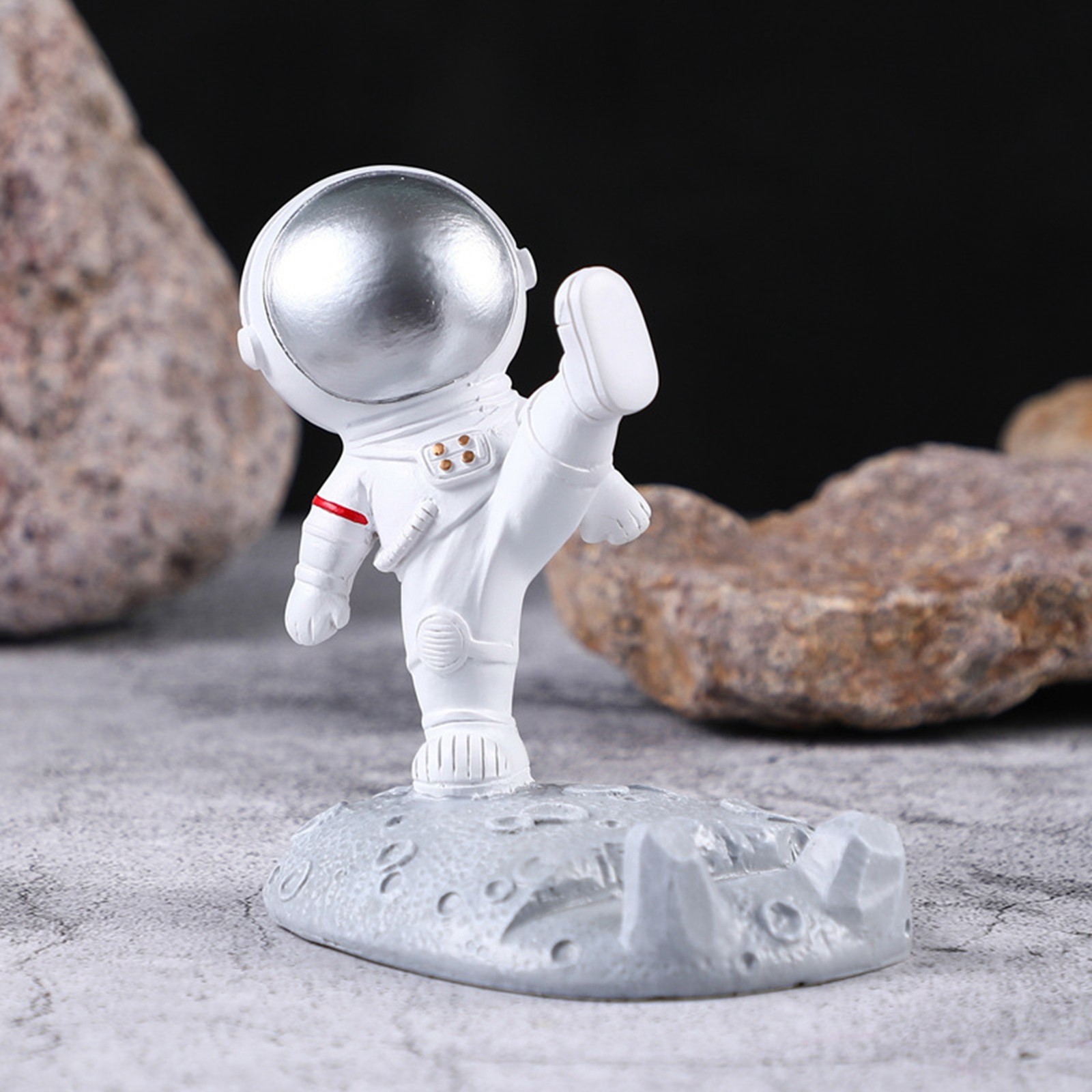 ✿ Cute Cartoon Cell Phone Stand Synthetic Resin Desktop Astronaut Ornament For