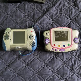 Lot Of 2 Vtech Vsmile Pocket Learning System & Leapster L Max For Parts/Repair