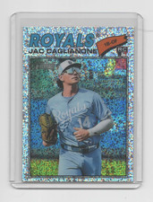 Jac Caglianone 2026 Topps Heritage Chrome Rc Sparkle Refractor 136 Wsleeve Jac Caglianone 2026 Topps Heritage Chrome Rc Sparkle Refractor 136 Wsleeve