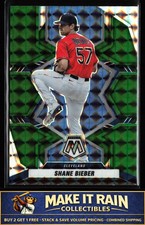 Shane Bieber 2022 Panini Mosaic Green Mosaic #195 Cleveland Guardians Baseball