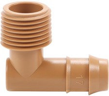 1/2 Inch Drip Irrigation Elbow Adapter, 10 Pack PVC Male Hose Thread Connectors