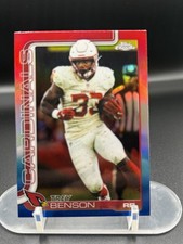 Trey Benson 2025 Topps Chrome Blue Red Refractory