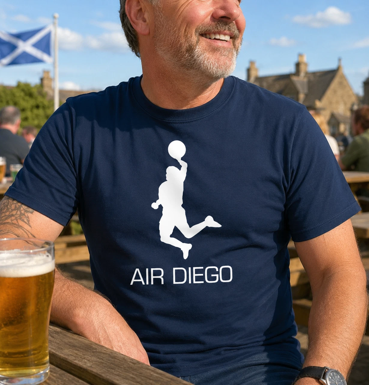 Air Diego Maradona T-Shirt | Hand of God | Funny Scotland tee
Opens in a new window or tab