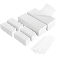 600-Count Non Woven Wax Strips, 2 Size Body and Facial Epilating Wax Strips P...
