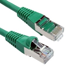 Image of GREEN 5m Ethernet Cable CAT6 Network Lead S/FTP Full Copper Screened Quality