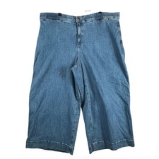 Ava  Viv Womens Size 24 High Rise Wide Leg Jeans Stretch Blue Comfort Waist NWT