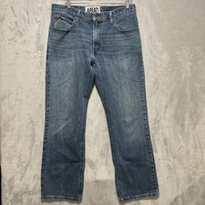 Ariat M4 Bootcut Denim Jeans Men's Size 34 Blue Med Wash Low Rise Pocket