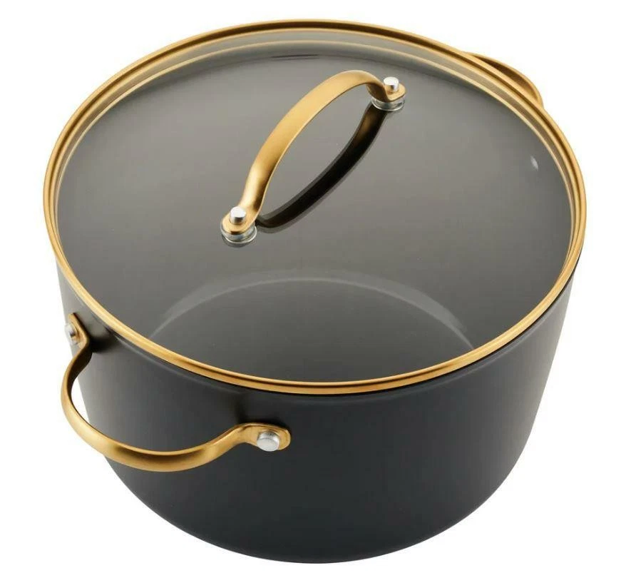 Conjunto de panelas e frigideiras antiaderentes duráveis de cerâmica por indução forjada 12 peças - Imagem 3 de 4