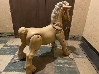 1967 Marx Toy Marvel The Mustang Horse Ride On - and Inchworm | eBay