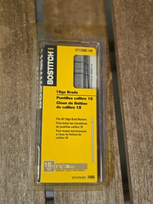Bostitch BT1338B-1M 18 Gauge 1-1/2'' (38mm) Brad Nail 1000 Count (B